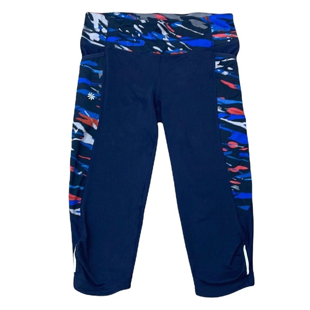Athleta Capri running Leggings Navy Blue Small